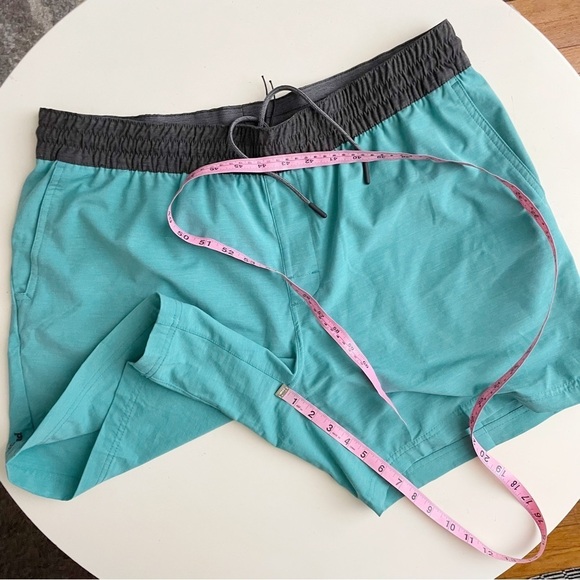 PrAna Men’s 7” Slope Hybrid Shorts Turquoise Blue Size XXL NWOT - Picture 2 of 11